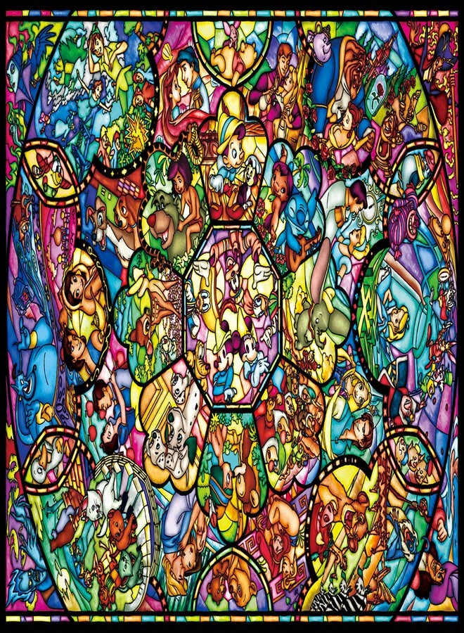 Tenyo Disney All Characters Stained Glass Jigsaw Puzzle (2000 Piece) - Image 1